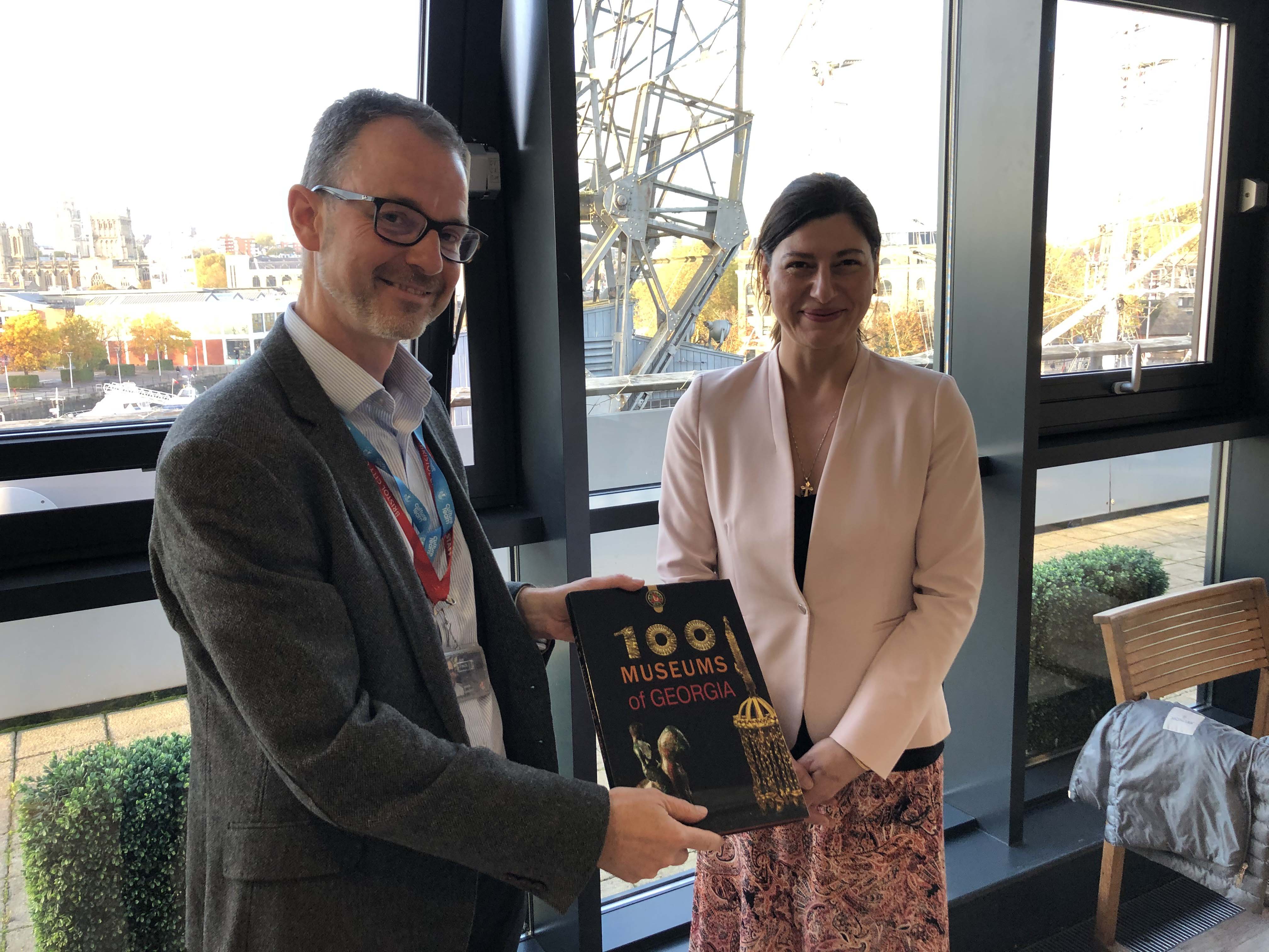 Ambassador Katsarava with Jon Finch head of culture including museums at Bristol City Council web